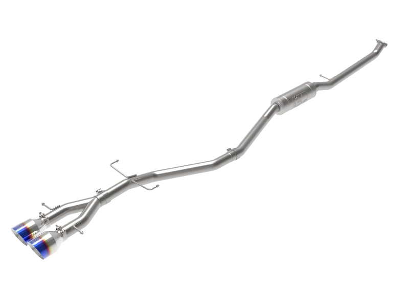 aFe Takeda 2.5in 304SS Cat-Back Exhaust System 17-20 Honda Civic SI Coupe L4-1.5L (t) - BL Flame Tip 49-36620-L 49-36620-L Photo - Primary