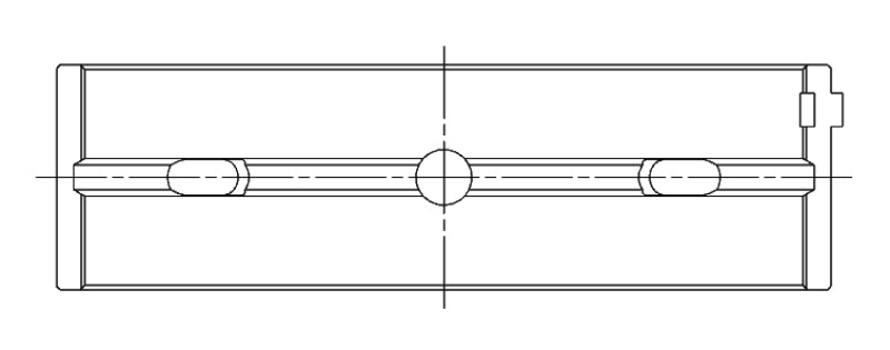 ACL Nissan VK50VE/VK45DE Standard Size High Performance w/ Extra Oil Clearance Main Bearing Set 5M2995HX-STD 5M2995HX-STD Technical Drawing