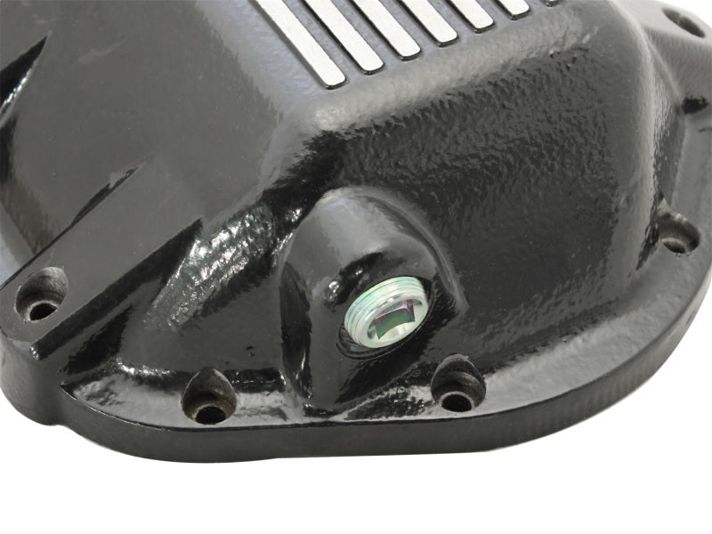 aFe Pro Series Rear Differential Cover Black w/ Machined Fins: Jeep 97-16 46-70162 Photo - Unmounted
