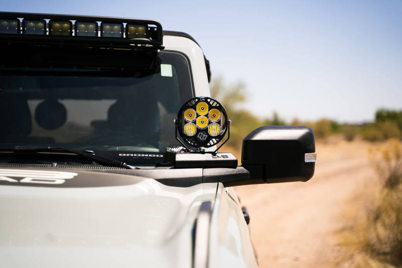DV8 Offroad DV8 21-22 Ford Bronco A-Pillar Pod Light Mounts LBBR-02 LBBR-02 Photo - Mounted