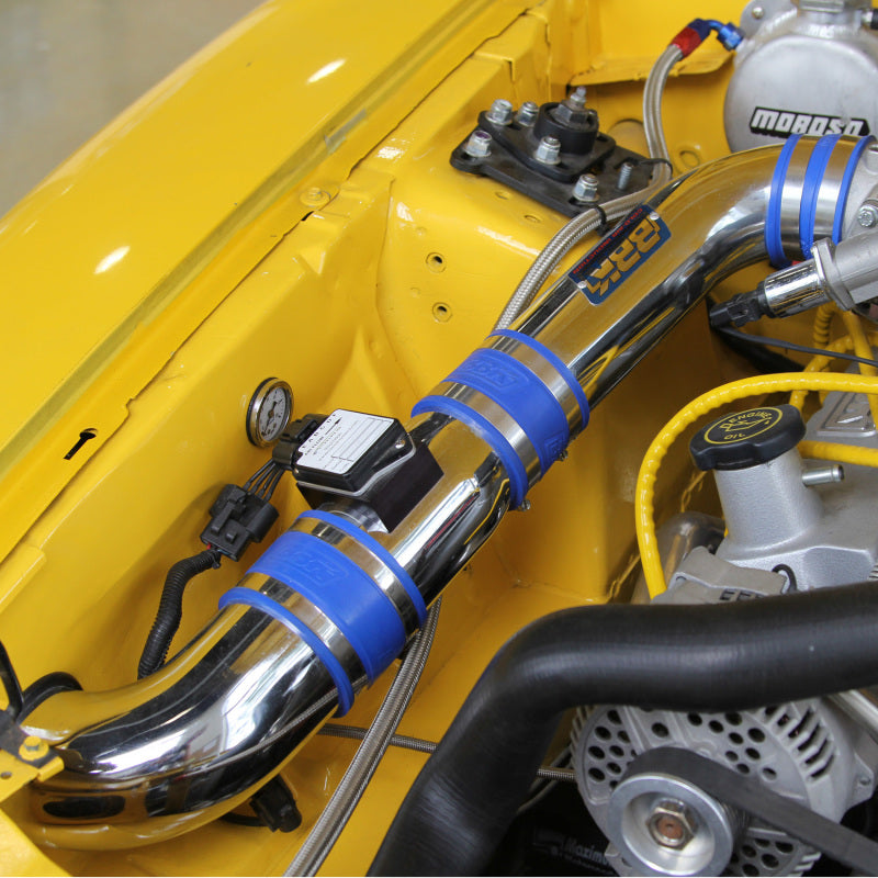 BBK Performance 86-93 Mustang 5.0L Cold-Air Intake Fenderwell Style (Chrome) 1557 Photo - Mounted