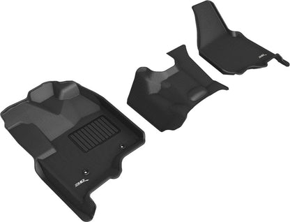 3D MAXpider 12-16 Ford F-250 350 450 Bench Seat No Floor Shift Kagu 1st Row Floormats - Black L1FR08911509 L1FR08911509 Photo - Primary