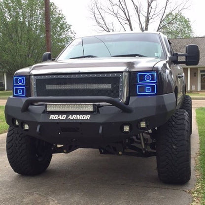 Road Armor 08-13 GMC 1500 Stealth Front Winch Bumper w/Pre-Runner Guard - Tex Blk 37604B 37604B Photo - Primary
