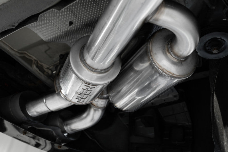 MBRP 2022 Kia Stinger 3.3L T304 SS Cat-Back Exhaust- Dual Split Rear Quad Outlet Uses Factory Bezels S4708304 S4708304 Photo - Close Up