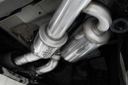 MBRP 2022 Kia Stinger 3.3L T304 SS Cat-Back Exhaust- Dual Split Rear Quad Outlet Uses Factory Bezels S4708304 S4708304 Photo - Close Up