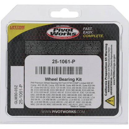 Pivot Works KTM Wheel Bearing Kit Premium Bearings 25-1061-P 25-1061-P Photo - Primary
