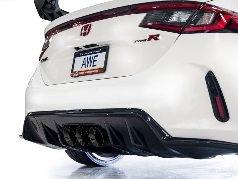 AWE Tuning 2023 Honda Civic Type R FL5 Touring Edition Exhaust w/ Triple Diamond Black Tips 3015-53287 3015-53287 Photo - Mounted