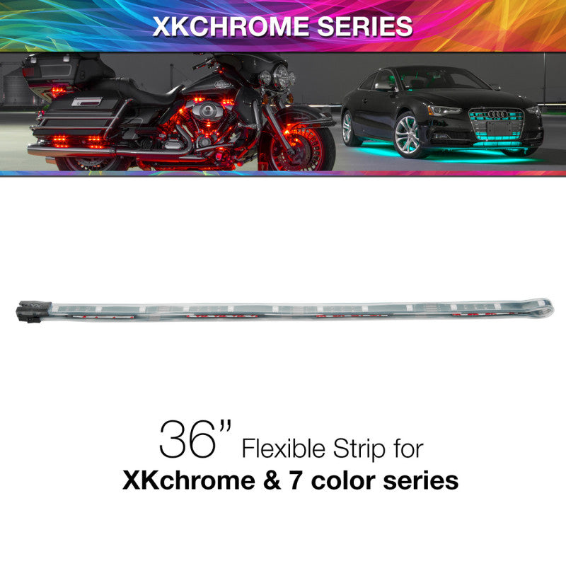 XKGLOW XK Glow 36in Multi Color Flexible Strip for XKchrome & 7 Color Series XK-4P-S-36