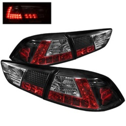 Spyder Mitsubishi Lancer/Evolution X 08-14 LED Tail Lights Blk ALT-YD-MITEVO1008-LED-BK 5030375 5030375 Photo - Primary