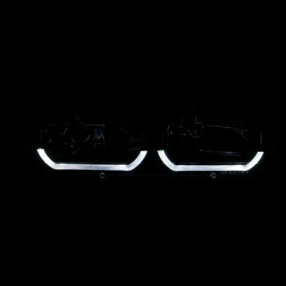 Anzo 1988-1998 Chevrolet C1500 Crystal Headlights Black w/ Low - Brow 111299 Photo - Mounted