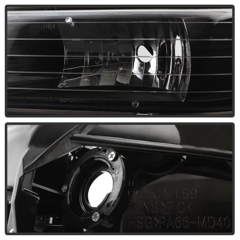 SPYDER Xtune Chevy TahOE 00-06 Amber Crystal Headlights Black HD-JH-CSIL99-BK 5064240 5064240 Photo - Unmounted