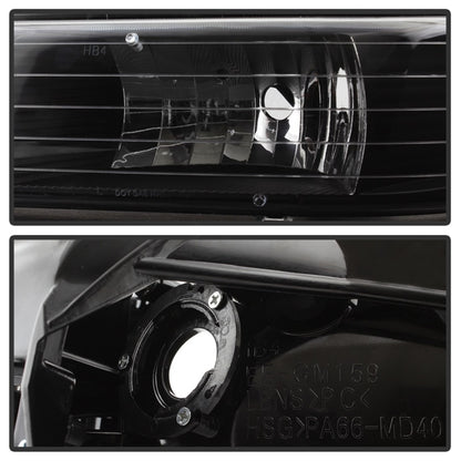 SPYDER Xtune Chevy TahOE 00-06 Amber Crystal Headlights Black HD-JH-CSIL99-BK 5064240 5064240 Photo - Unmounted
