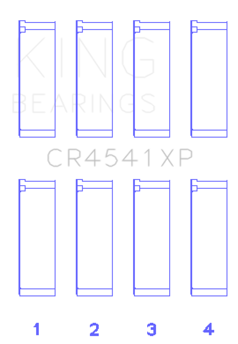 King Engine Bearings King Honda F23A / F23Z / K20A3 16V (Size 0.025mm) Performance Rod Bearing Set CR4541XP.026 CR4541XP.026 Photo - Primary