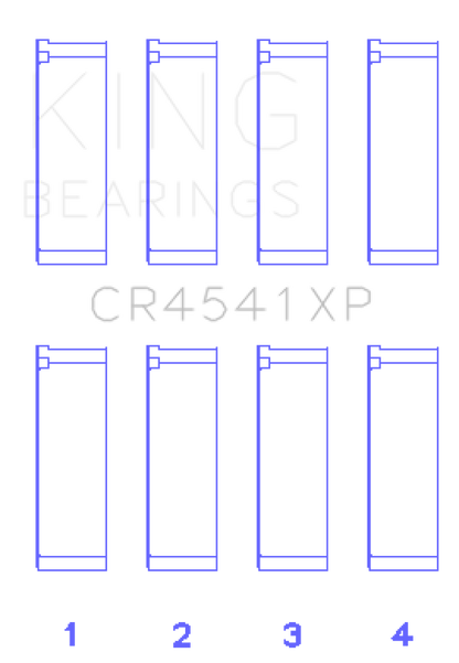 King Engine Bearings King Honda F23A / F23Z / K20A3 16V (Size 0.025mm) Performance Rod Bearing Set CR4541XP.026 CR4541XP.026 Photo - Primary