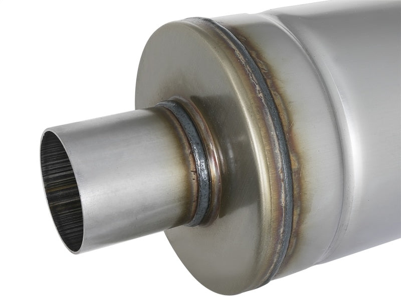 aFe MACH Force-Xp 409 Stainless Steel Muffler 2.5in Center/Center 49M00021 Photo - Unmounted