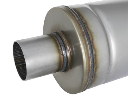 aFe MACH Force-Xp 409 Stainless Steel Muffler 2.5in Center/Center 49M00021 Photo - Unmounted