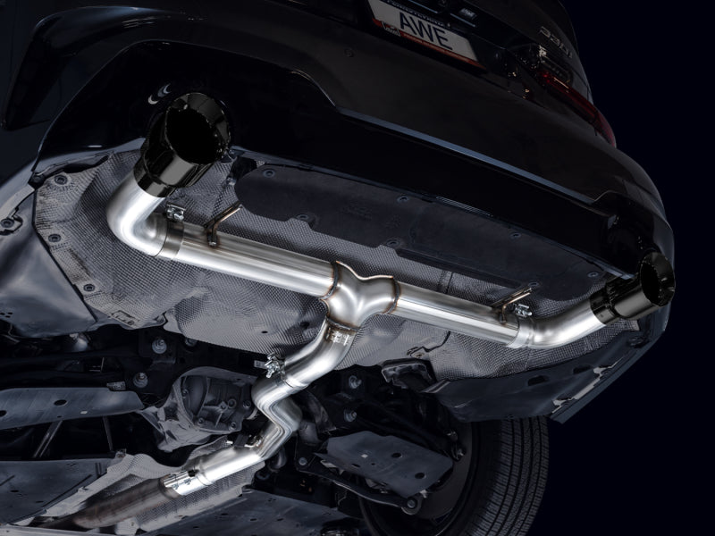 AWE Tuning AWE 19-23 BMW 330i / 21-23 BMW 430i Base G2X Track Edition Axle Back Exhaust - Diamond Black 3020-33429 3020-33429 Photo - Mounted