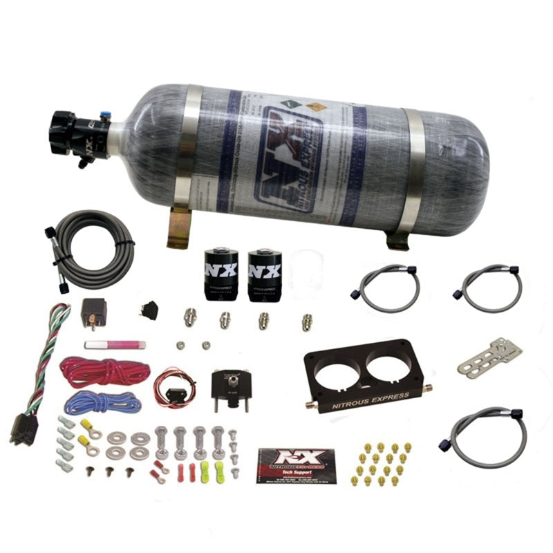 Nitrous Express 96-04 Ford Mustang Cobra 4 Valve (Stock TB) Nitrous Kit (50-300HP) w/Comp Bottle 20950D-12 20950D-12 Photo - Primary