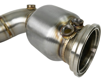 aFe Twisted Steel Street Series Down-Pipe 14-19 MINI Cooper S L4-2.0L (t) 48-36322-HC 48-36322-HC Photo - Unmounted
