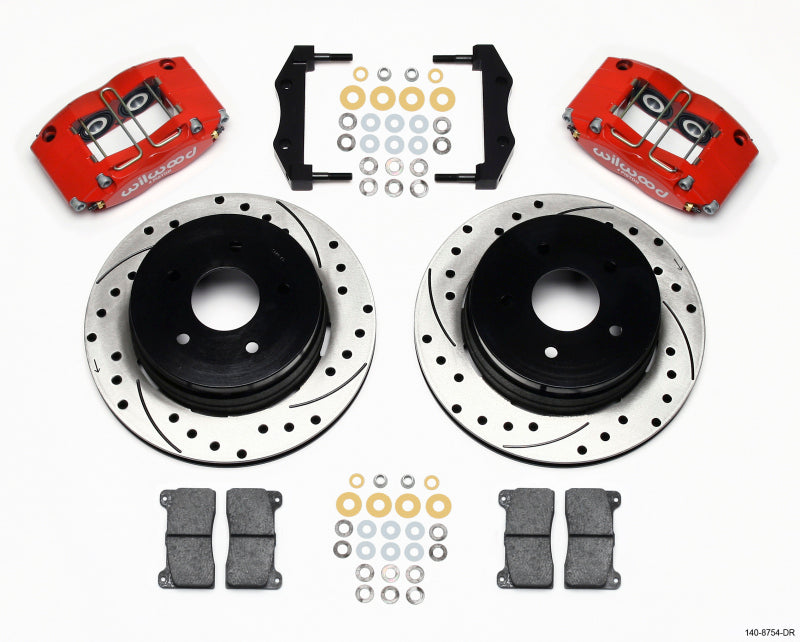 Wilwood Dynapro Radial Rear Kit 12.19in Drilled Red 2004-2006 Pontiac GTO 140-8754-DR 140-8754-DR Photo - Primary