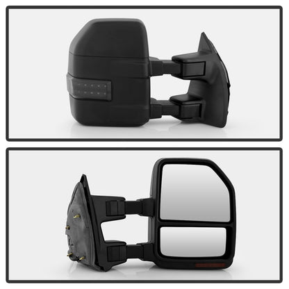 SPYDER xTune 08-15 Ford Super Duty LED Telescoping Manual Mirrors - Smk (Pair) (MIR-FDSD08S-G4-MA-RSM-SET) 9943119 9943119 Photo - Unmounted