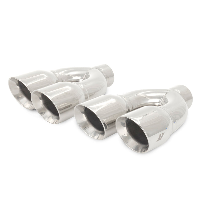 Mishimoto Universal Steel Muffler Tip 2.5in Inlet Dual Y Polished MMEXH-TIP-QY25P