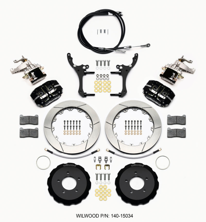 Wilwood Dynapro Radial4 / MC4 Rear Kit 12.88 2006-15 Miata w/Lines & Cables 140-15034 140-15034 Photo - Primary