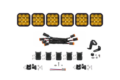 Diode Dynamics SS5 Sport Universal CrossLink 6-Pod Lightbar - Yellow Driving DD7211 DD7211 Photo - Primary
