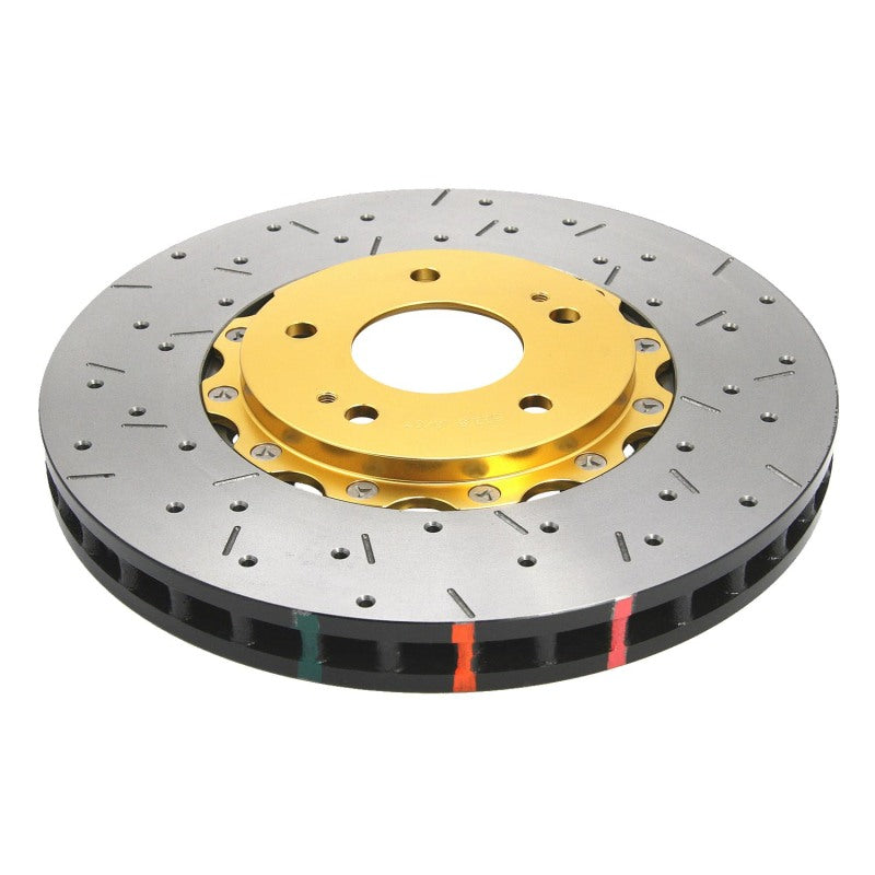 DBA 2010+ Camaro V8 SS Front Drilled & Slotted 5000 Series 2 Piece Rotor Assembled w/ Gold Hat 52604GLDXS 52604GLDXS Photo - Primary