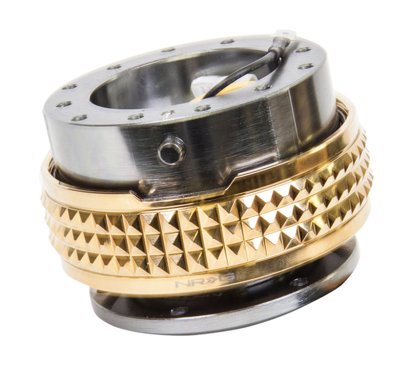 NRG Quick Release Kit - Gunmetal Body / Chrome Gold Pyramid Ring SRK-210GM/CG Photo - Primary