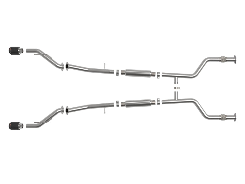 aFe POWER Takeda 2023 Nissan Z 2 1/2in 304 SS Cat-Back Exhaust System w/ Carbon Fiber Tips 49-36138-C 49-36138-C Photo - Unmounted