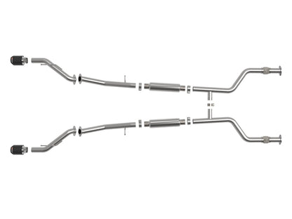 aFe POWER Takeda 2023 Nissan Z 2 1/2in 304 SS Cat-Back Exhaust System w/ Carbon Fiber Tips 49-36138-C 49-36138-C Photo - Unmounted