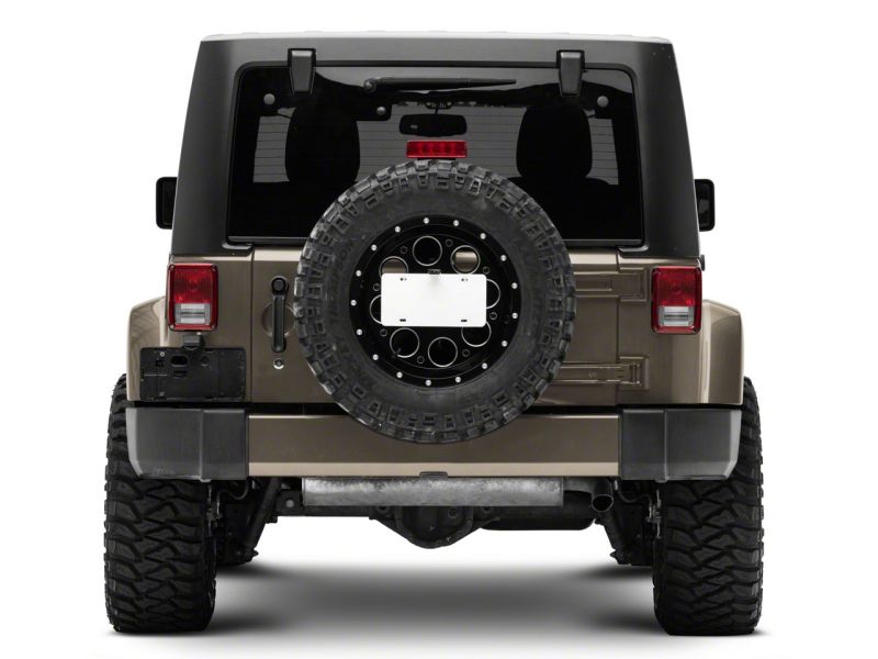 Raxiom 07-18 Jeep Wrangler JK Axial Series License Plate Bracket w/ LED Brake Light J132759 J132759 Photo - Close Up