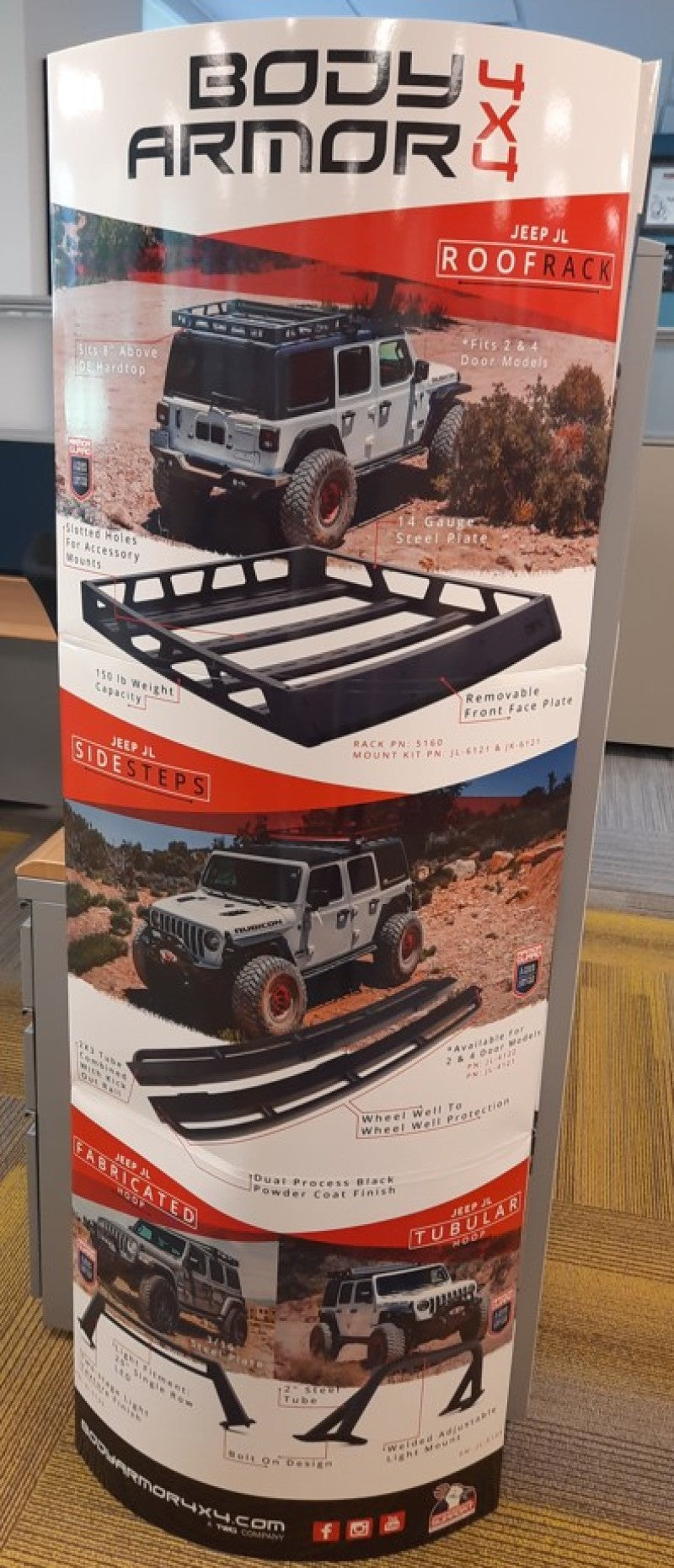 Body Armor 4x4 Pop Display For Jeep Totem *DROPSHIP ONLY* MKT-BAPOP1901