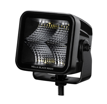 Hella Universal Black Magic 3.2in L.E.D. Cube Kit - Flood Beam (Short Range) 358176811 358176811 Photo - Unmounted
