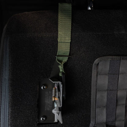 BuiltRight Industries 09-20 Ford F-150/Raptor (09-14 SuperCrew Only) Rear Seat Release - Olive Strap 100115 100115 Photo - Unmounted