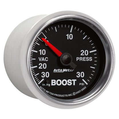 Autometer GS 52mm 30 In Hg.-Vac/30 PSI Mechanical Vacuum/Boost Gauge 3803 3803 User 4