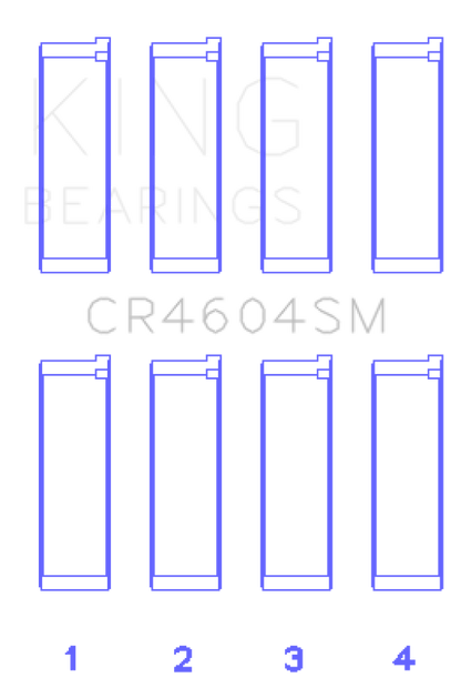 King Engine Bearings Ford 2.3L Duratec Mazda L3-Vdt Mzr Turbo (Size +0.75mm) Conrod Bearing Set CR4604SM0.75 CR4604SM0.75 Photo - Primary