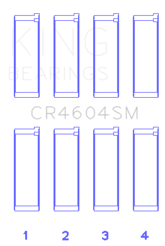 King Engine Bearings Ford 2.3L Duratec Mazda L3-Vdt Mzr Turbo (Size +1.0mm) Conrod Bearing Set CR4604SM1.0 CR4604SM1.0 Photo - Primary
