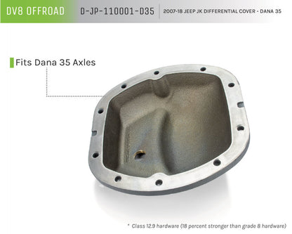 DV8 Offroad HD Dana 35 Diff Cover Cast Iron Gray Powdercoat D-JP-110001-D35 D-JP-110001-D35 Product Brochure - a specific brochure describing a Product