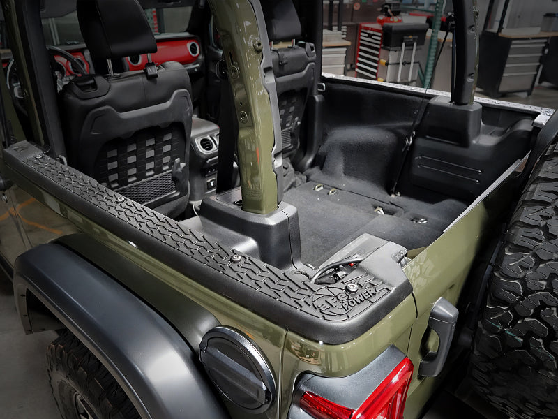 aFe 18-24 Jeep Wrangler JL (2-Door Models w/ 3-Piece Hard-Top Only) Terra Guard Tub Rail Covers 79-25002 79-25002 Photo - Mounted