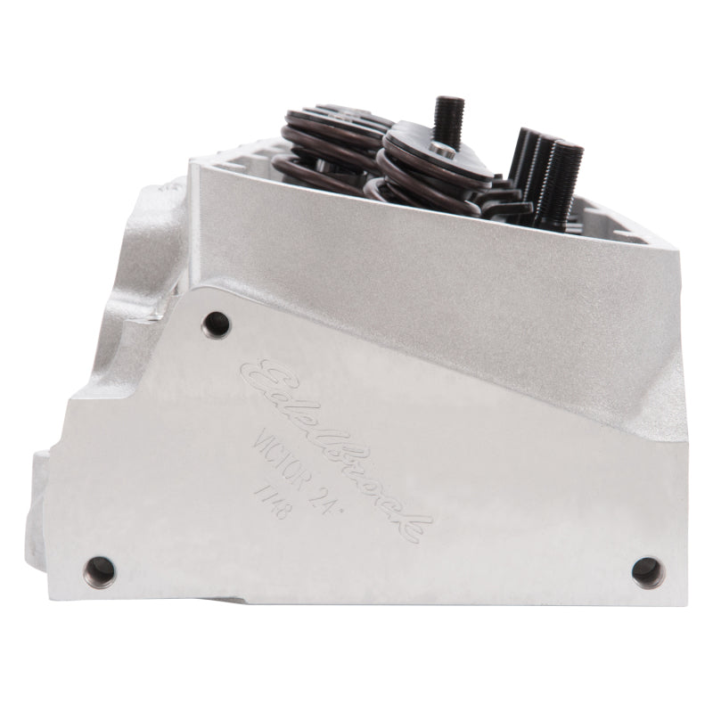 Edelbrock Cyl Head Bbc Victor Jr 24 Deg Rect Port 300cc 106cc Combustion Chamber 77485 Photo - out of package