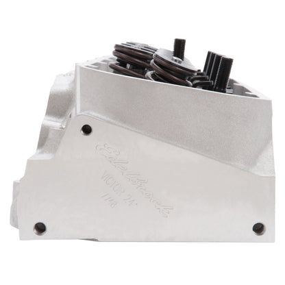 Edelbrock Cyl Head Bbc Victor Jr 24 Deg Rect Port 300cc 106cc Combustion Chamber 77485 Photo - out of package