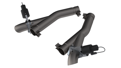 QTP 11-18 Dodge Durango 5.7L 2.5in 304SS Aggressor Cutout Dual Mid Pipes 520511 520511 Photo - Primary