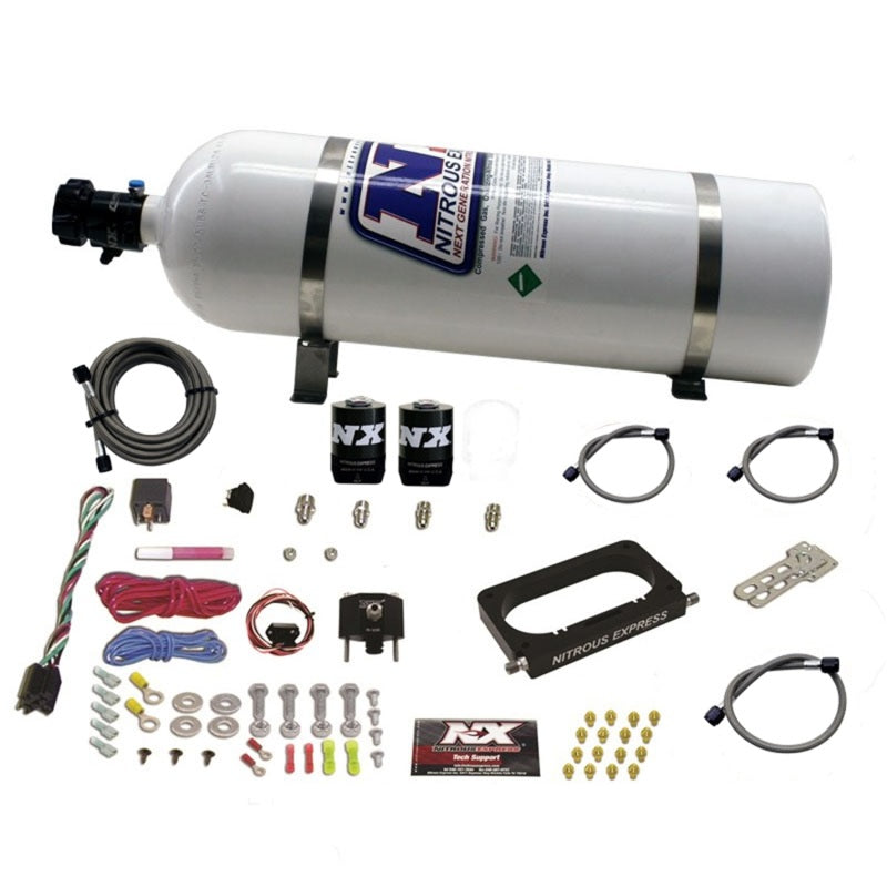 Nitrous Express Ford 4 Valve Nitrous Plate System (50-300Hp) With 15Lb Bottle 20950-15 Photo - Primary