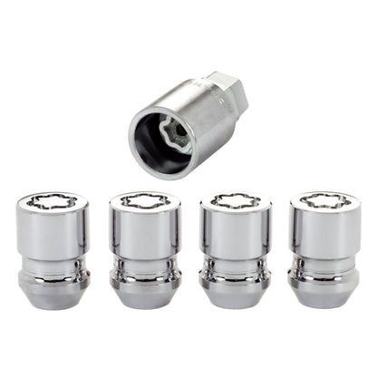 McGard Wheel Lock Nut Set - 4pk. (Cone Seat) 1/2-20 / 3/4 & 13/16 Dual Hex / 1.28in. Length - Chrome 24193 24193 Photo - out of package