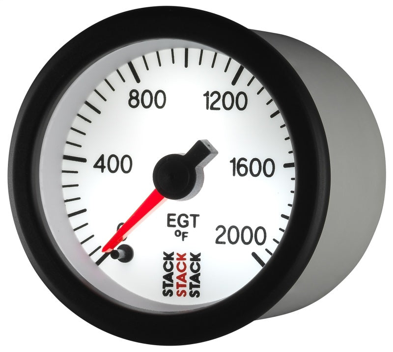 Autometer Stack 52mm 0-2000 Deg F Pro Stepper Motor Exhaust Gas Temp Gauge - White ST3364 ST3364 User 3