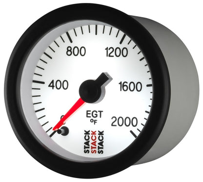 Autometer Stack 52mm 0-2000 Deg F Pro Stepper Motor Exhaust Gas Temp Gauge - White ST3364 ST3364 User 3