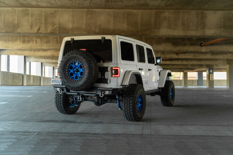 DV8 Offroad 2018 Jeep Wrangler JL MTO Series Rear Bumper w/ Optional Tire Carrier RBJL-13 RBJL-13 Photo - Unmounted