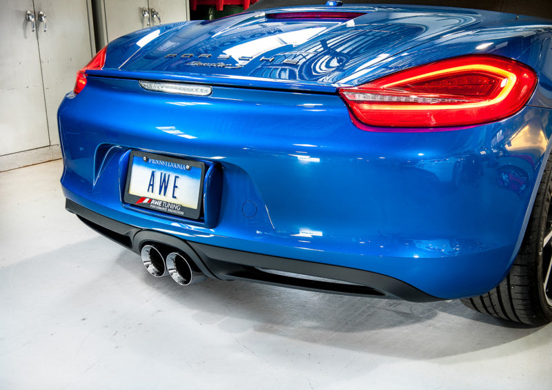 AWE Tuning Porsche 981 Performance Exhaust System - w/Chrome Silver Tips 3010-32020 3010-32020 Photo - Mounted